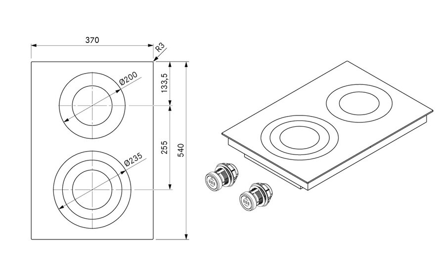 BORA Table de cuisson vitrocéramique HiLight Professional – Image 2