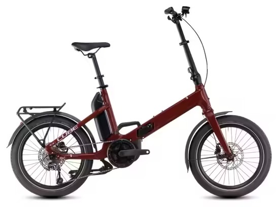 Vélo Pliant Électrique Cube Fold Hybrid 500 Shimano Tiagra 10V 500 Wh 20 » Rouge Merlot 2025