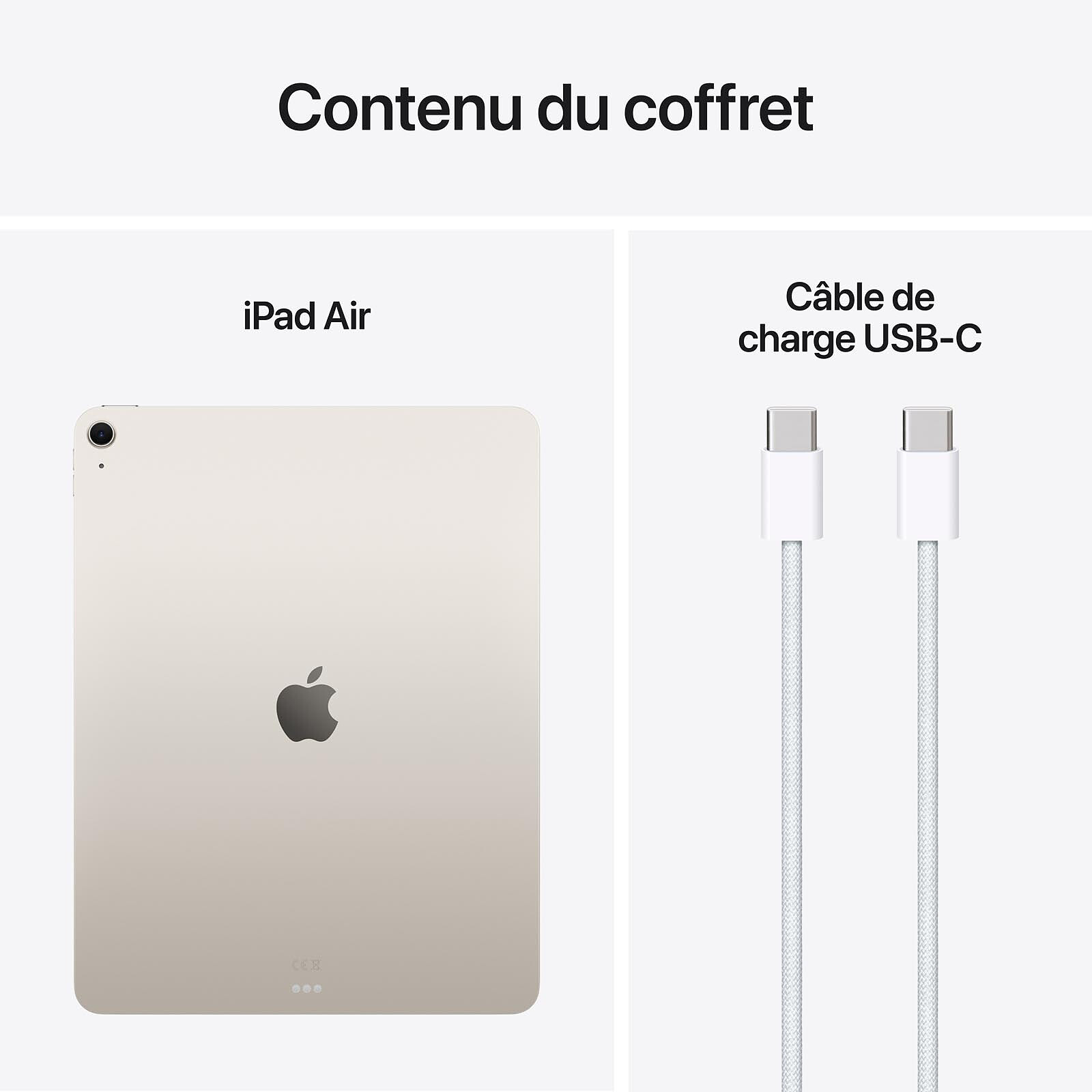 Apple iPad Air M3 13 pouces (2025) Wi-Fi 128 Go Lumière Stellaire – Image 5
